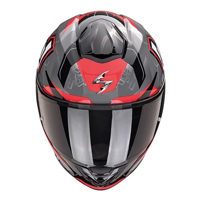 SCORPION EXO-530 AIR ROK KAPALI MOTOSİKLET KASKI GRİ / SİYAH / KIRMIZI