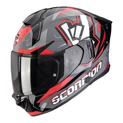 SCORPION EXO-530 AIR ROK KAPALI MOTOSİKLET KASKI GRİ / SİYAH / KIRMIZI