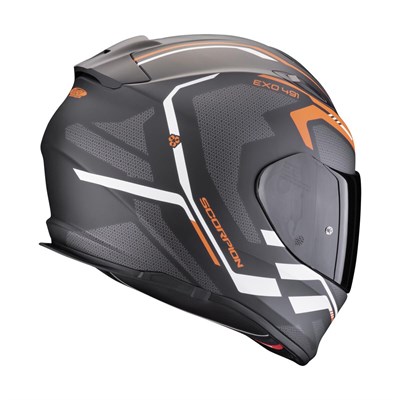 SCORPION EXO 491 EVO KRIPTA KAPALI MOTOSİKLET KASKI MAT SİYAH / ORANJ