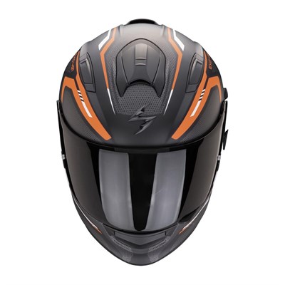 SCORPION EXO 491 EVO KRIPTA KAPALI MOTOSİKLET KASKI MAT SİYAH / ORANJ