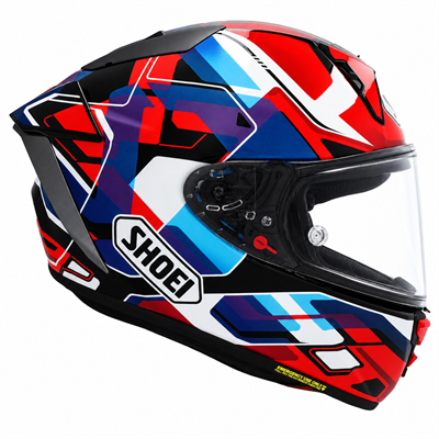 SHOEI X-SPIRIT PRO VALION TC-10 RED BLUE KASK