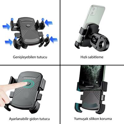 KNMASTER TT-600 GİDONA MONTE TELEFON TUTUCU