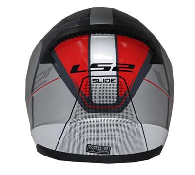 LS2 RAPID SLIDE BLACK GREY RED KASK