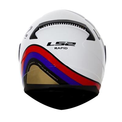 LS2 RAPID STARK WHITE RED BLUE GOLD  KASK