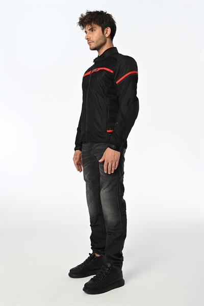 LS2 RIVA MAN JACKET BLACK RED CEKET 