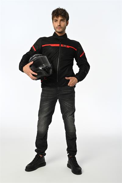 LS2 RIVA MAN JACKET BLACK RED CEKET 