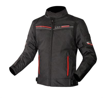 LS2 SHADOW MAN JACKET SİYAH KIRMIZI MONT