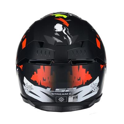 LS2 STREAM 2 ANGRY MONKEY M. BLACK RED KASK 