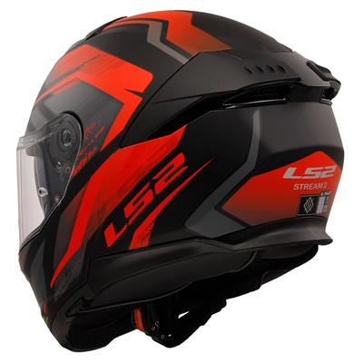 LS2 STREAM 2 FURY MAT BLACK RED KASK
