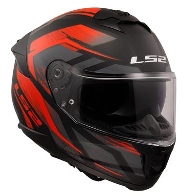 LS2 STREAM 2 FURY MAT BLACK RED KASK