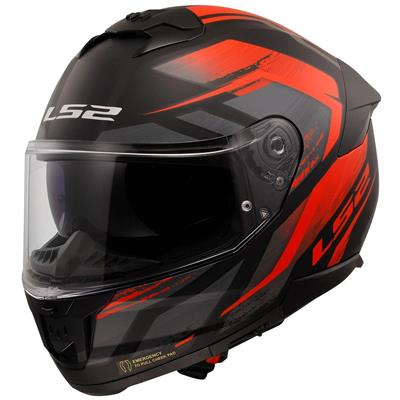 LS2 STREAM 2 FURY MAT BLACK RED KASK