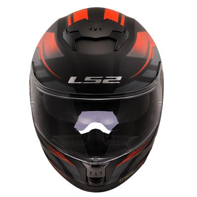 LS2 STREAM 2 FURY MAT BLACK RED KASK