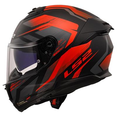 LS2 STREAM 2 FURY MAT BLACK RED KASK