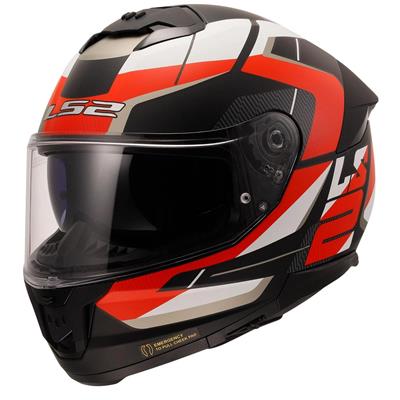 LS2 STREAM 2 ROAD MAT BLACK RED KASK