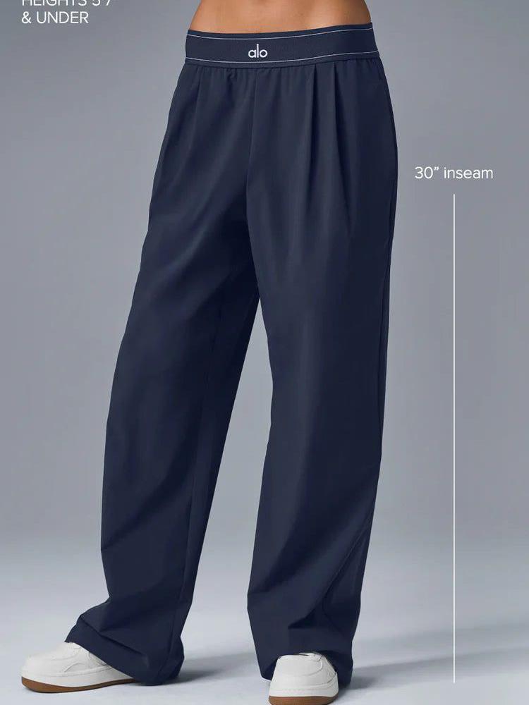 ALO Palazzo  Lacivert Spor Pantolon