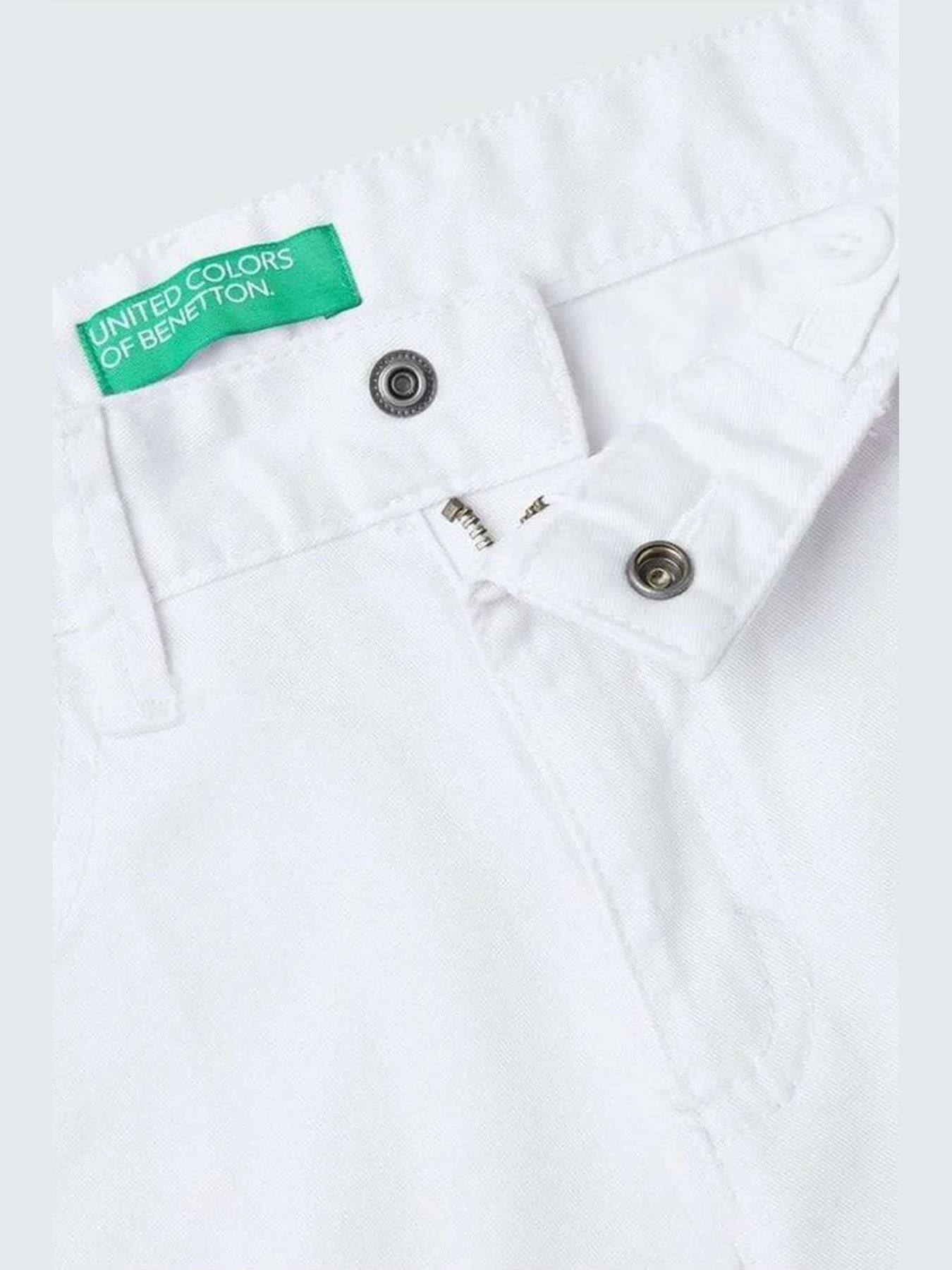 Benetton Beyaz Erkek Çocuk Gabardin Pantolon