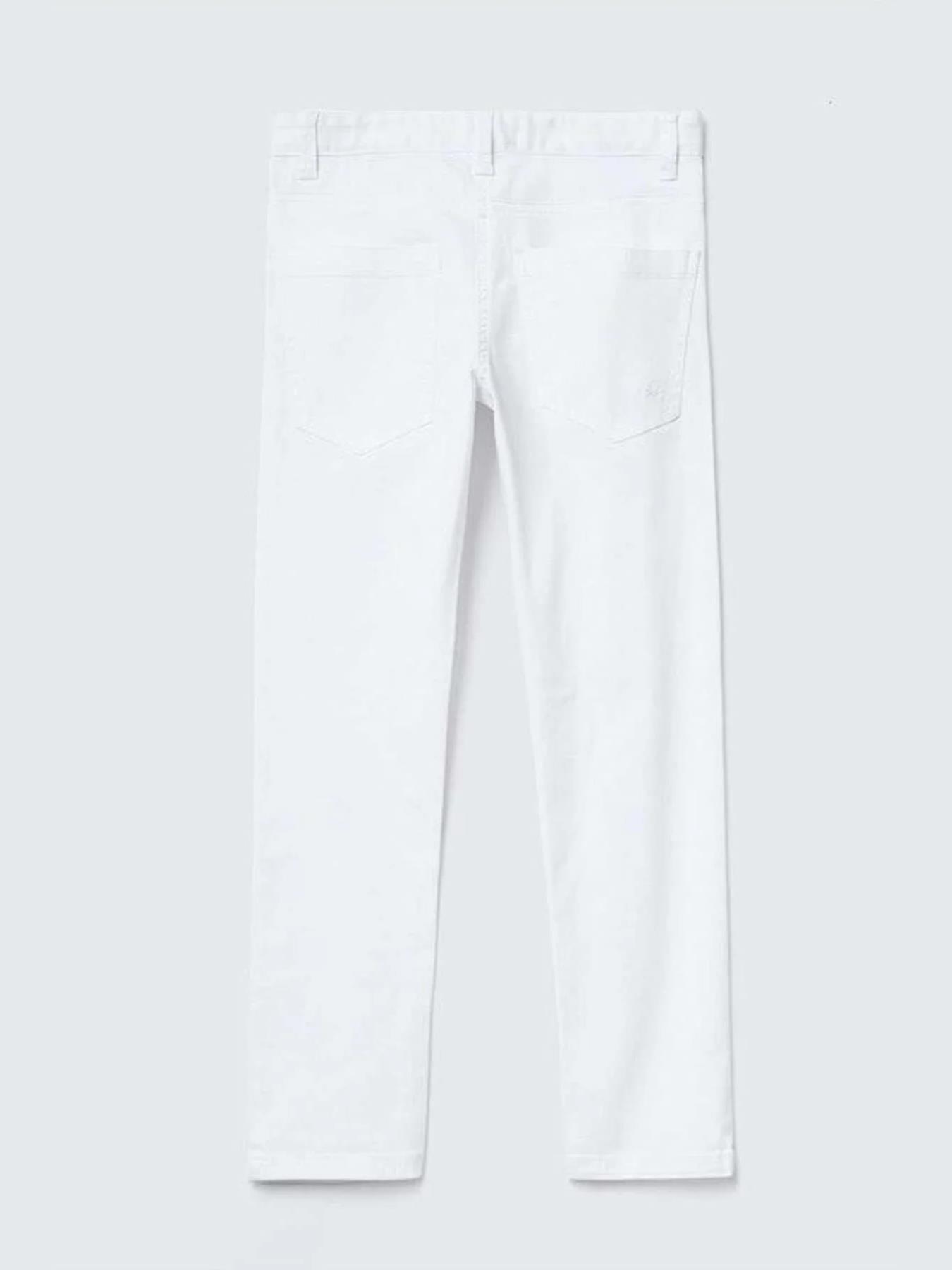 Benetton Beyaz Erkek Çocuk Gabardin Pantolon