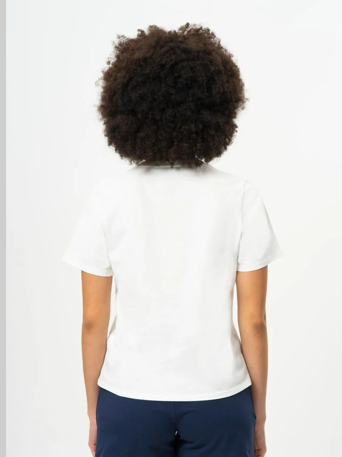 Benetton Ekru Baskılı Kadın Kısakol T-Shirt