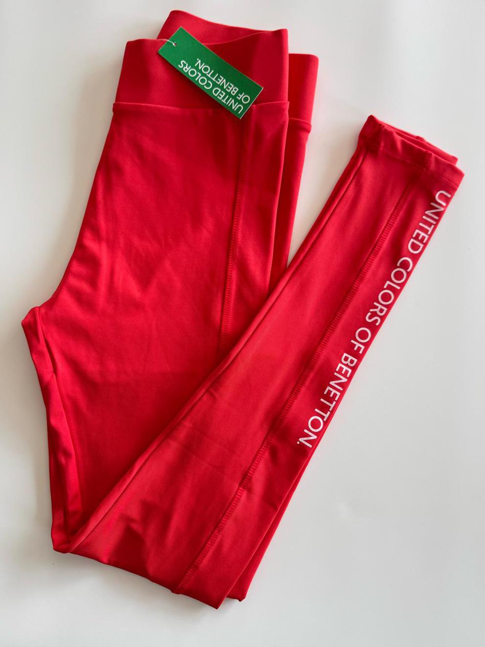 Benetton Kırmızı Kadın Tayt Spor Active Giyim