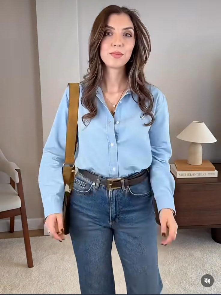 BYMN Mavi Kot Gömlek