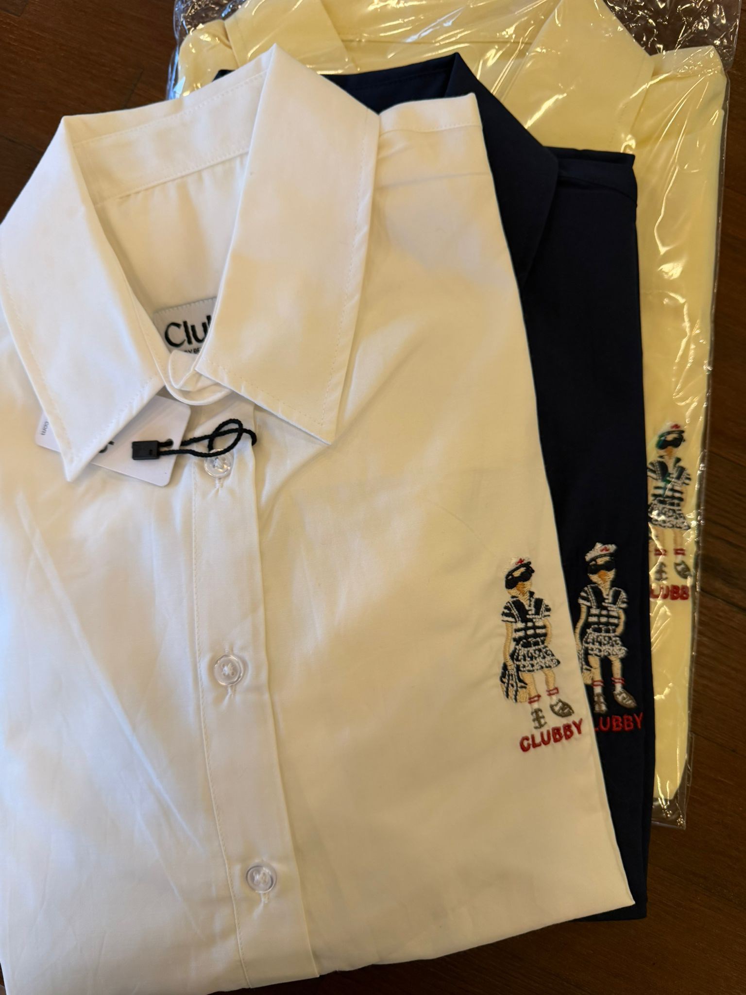 BYMN Nakışlı Beyaz Gömlek