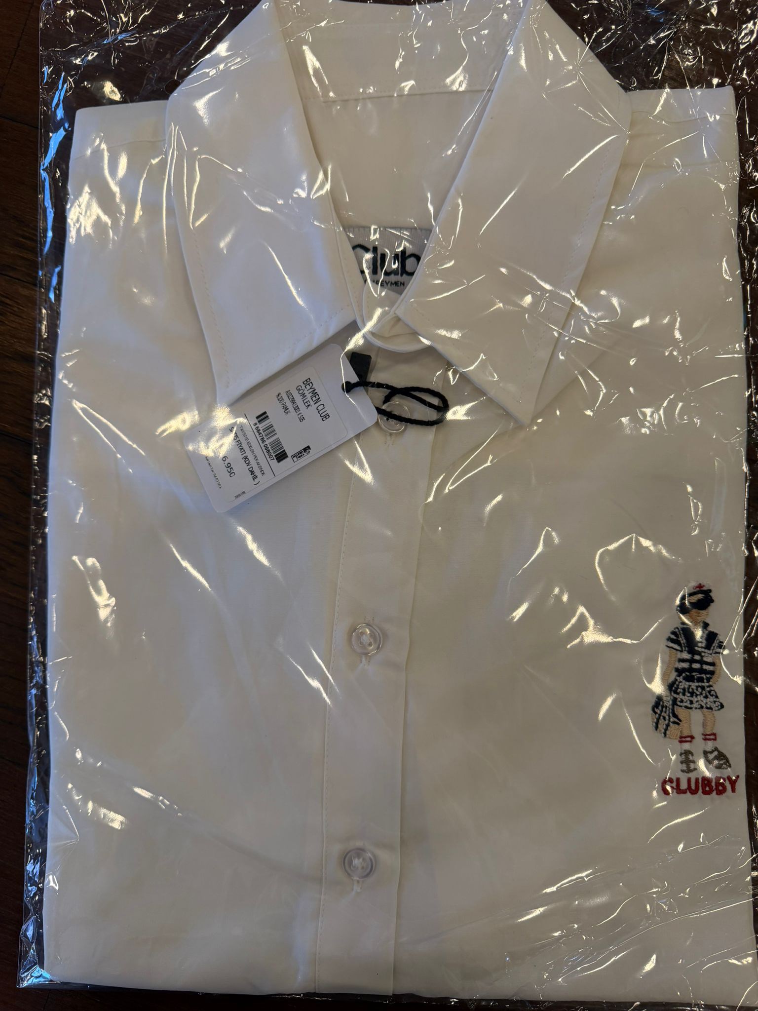 BYMN Nakışlı Beyaz Gömlek