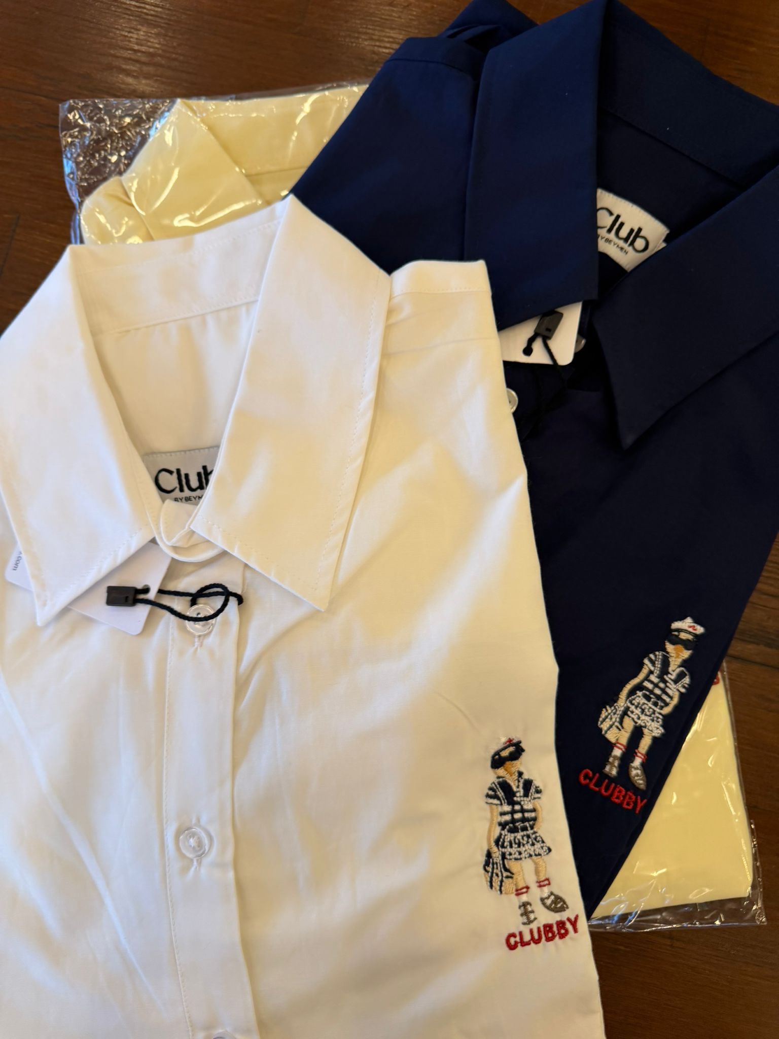 BYMN Nakışlı Lacivert Gömlek