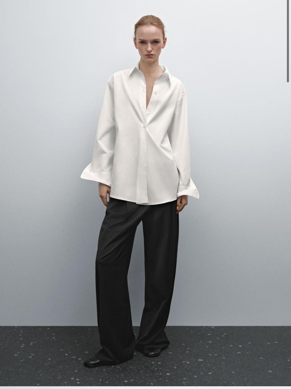 MSM Dutti Poplin Beyaz Gömlek