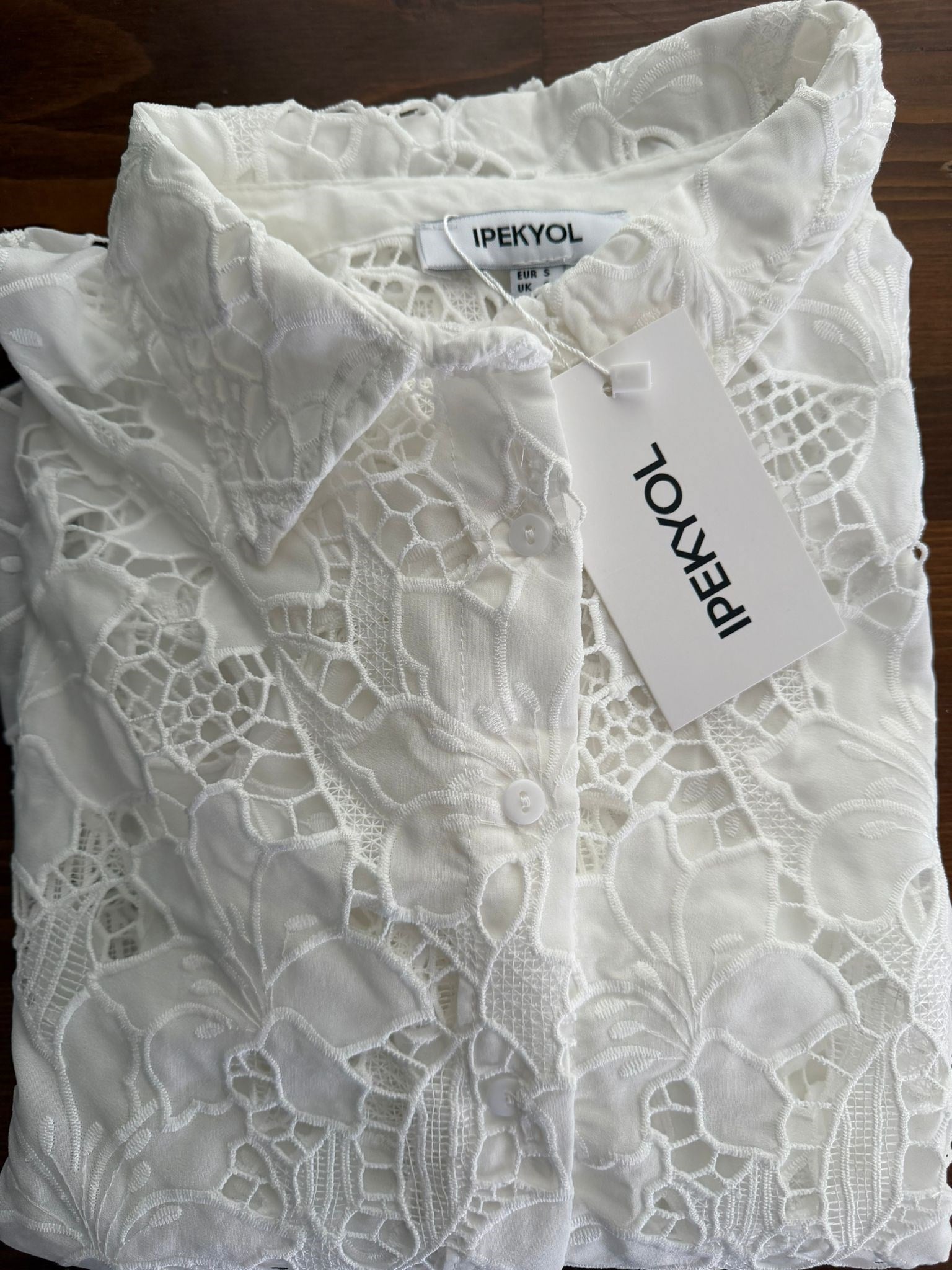 PKYL Beyaz Dantel Gömlek