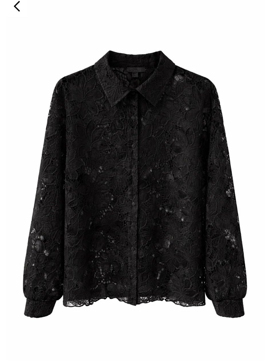 PKYL Beyaz Dantel Gömlek