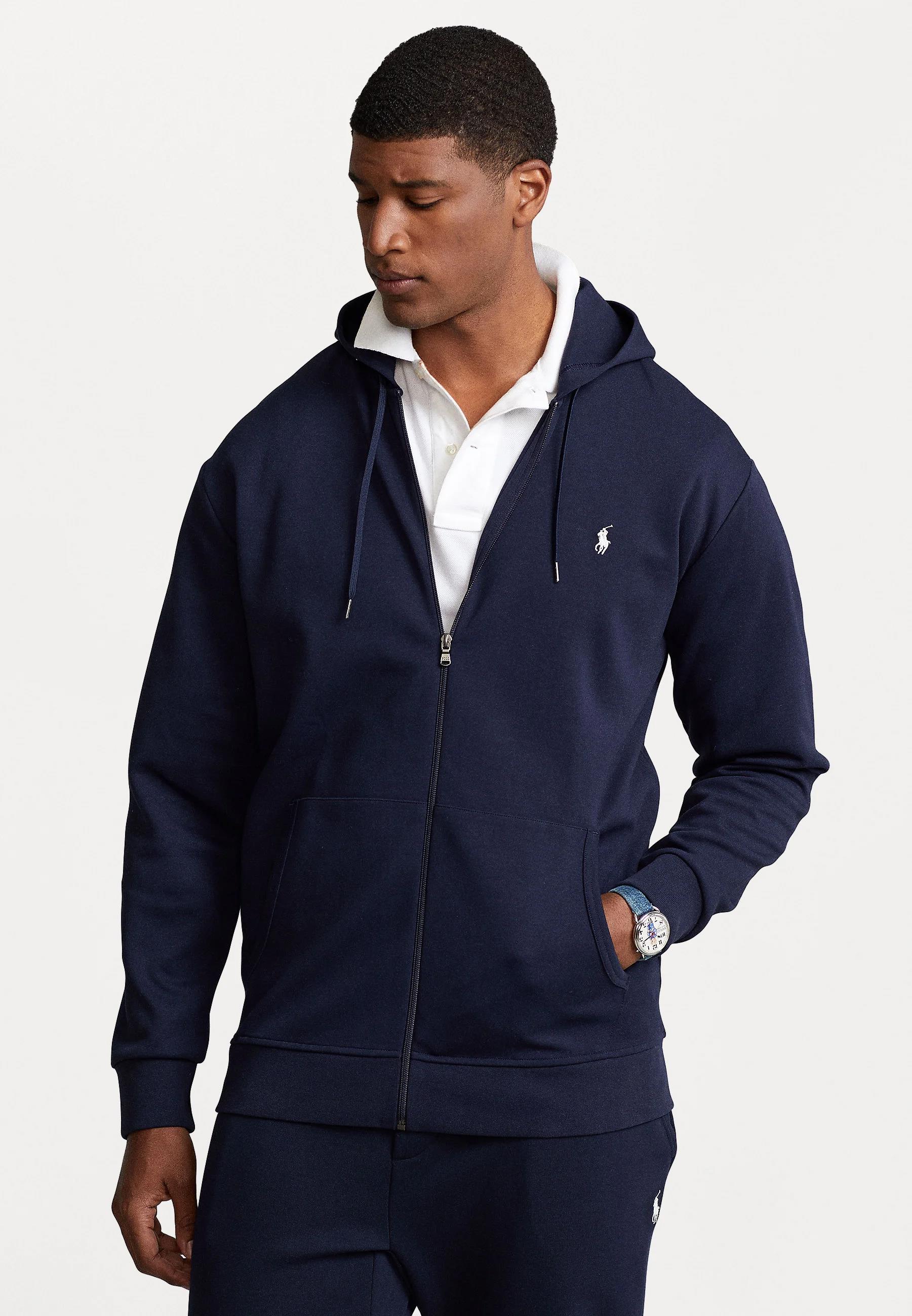 RLP Erkek Lacivert Kapşonlu Fermuarlı Sweatshirt