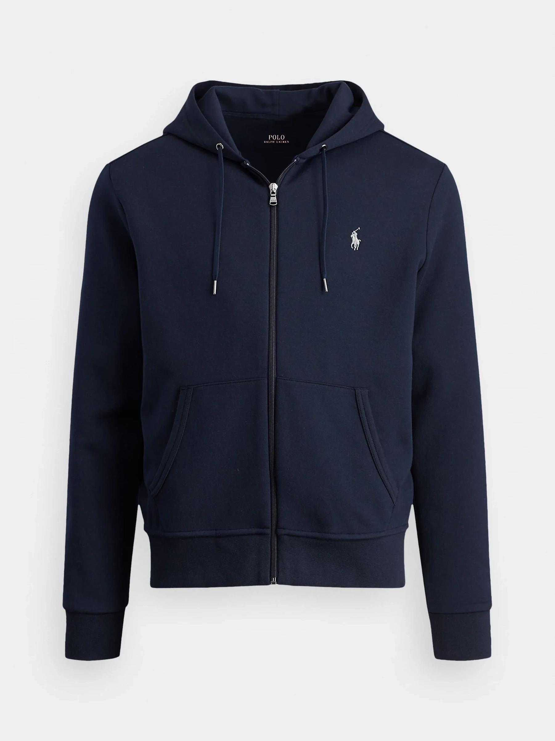 RLP Erkek Lacivert Kapşonlu Fermuarlı Sweatshirt