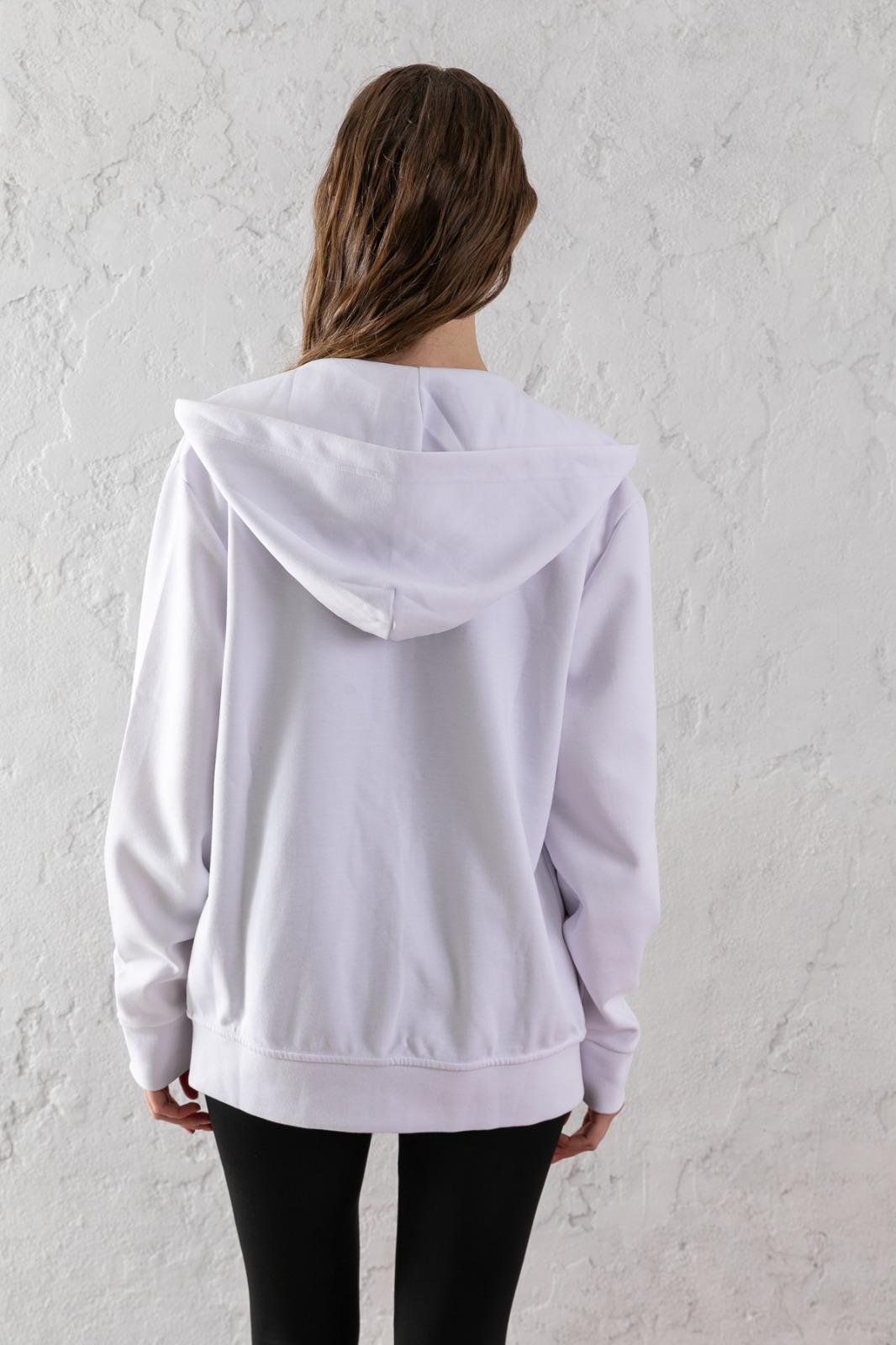 RLP Kapişonlu Beyaz Sweatshirt