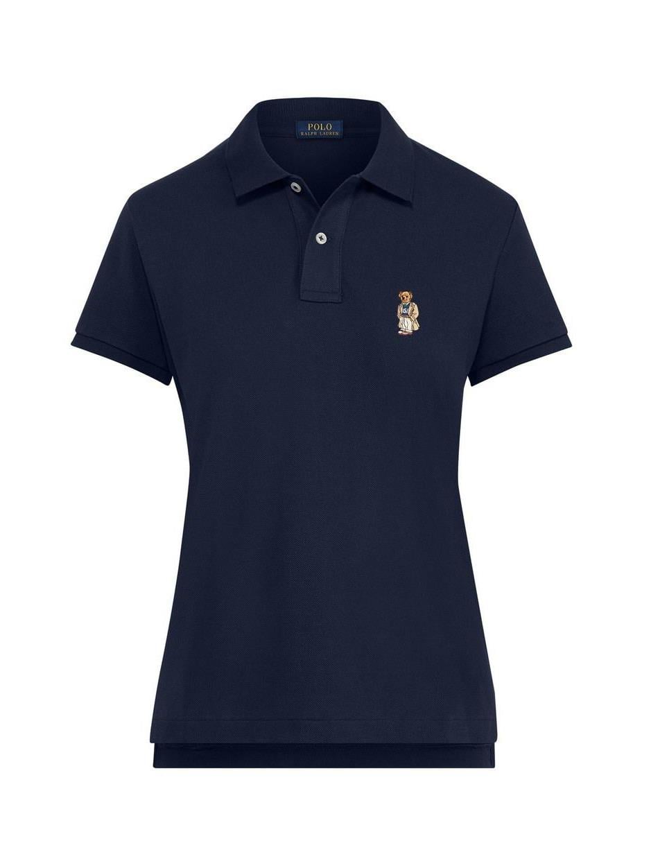 RLP Lacivert Polo Yaka Ayıcıklı Tişört