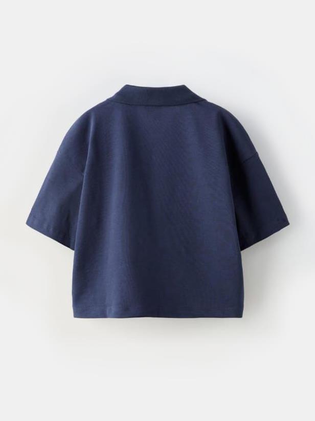 ZR Lacivert Kız Çocuk Polo T-Shirt