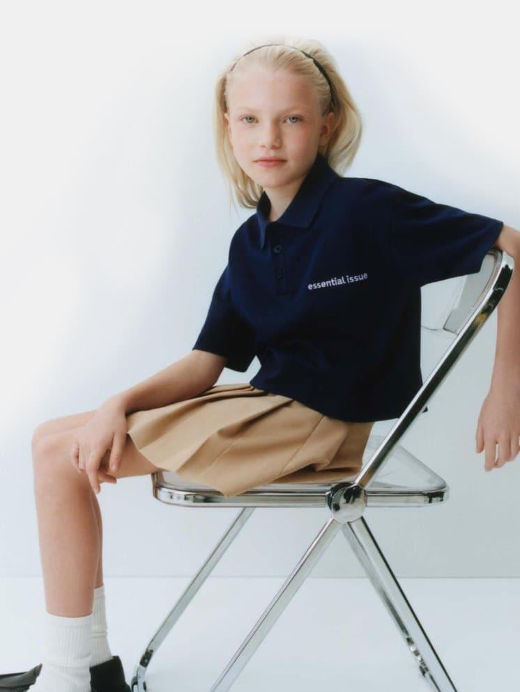 ZR Lacivert Kız Çocuk Polo T-Shirt