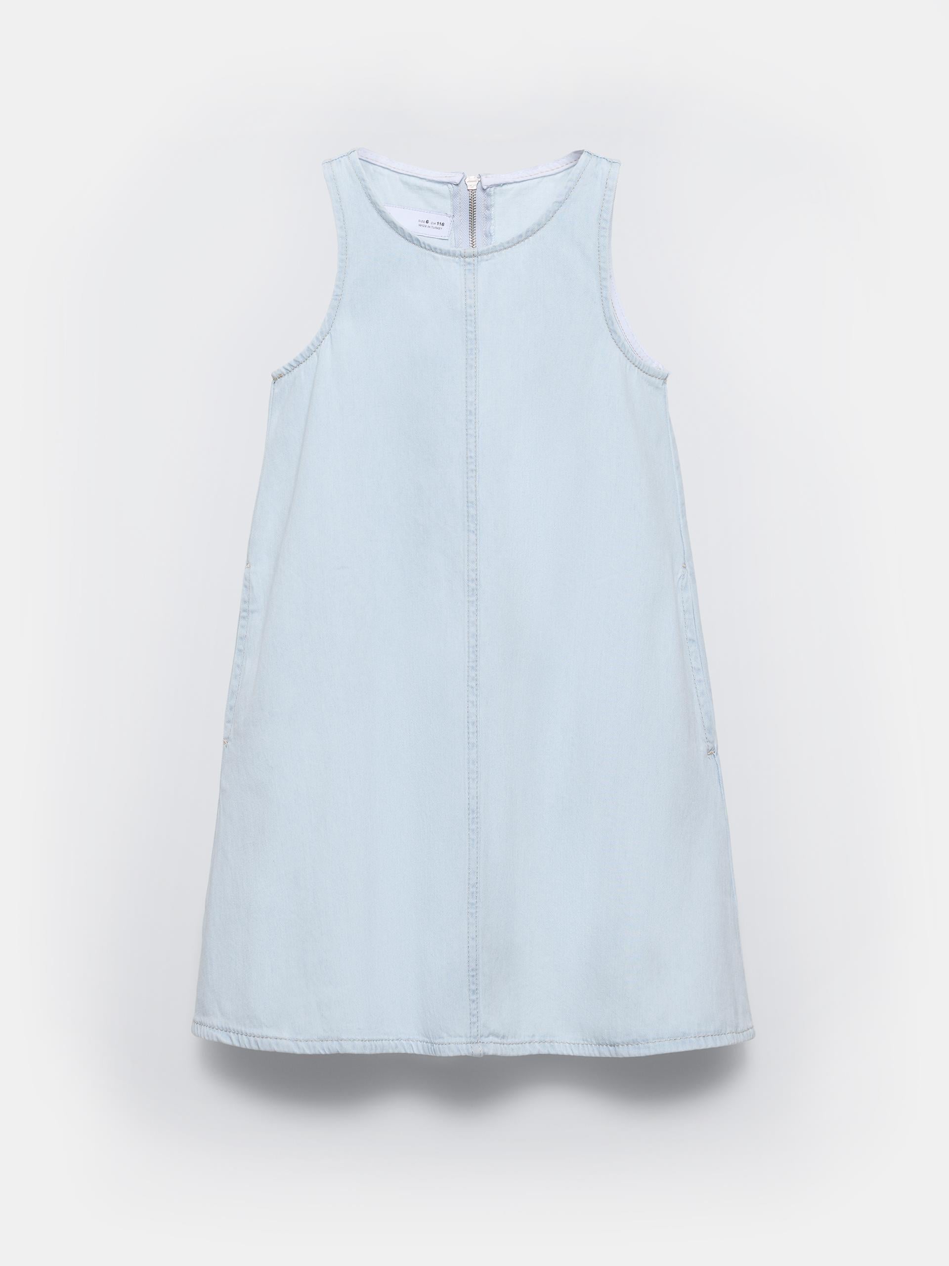 ZR Mavi Denim Kız Çocuk Elbise