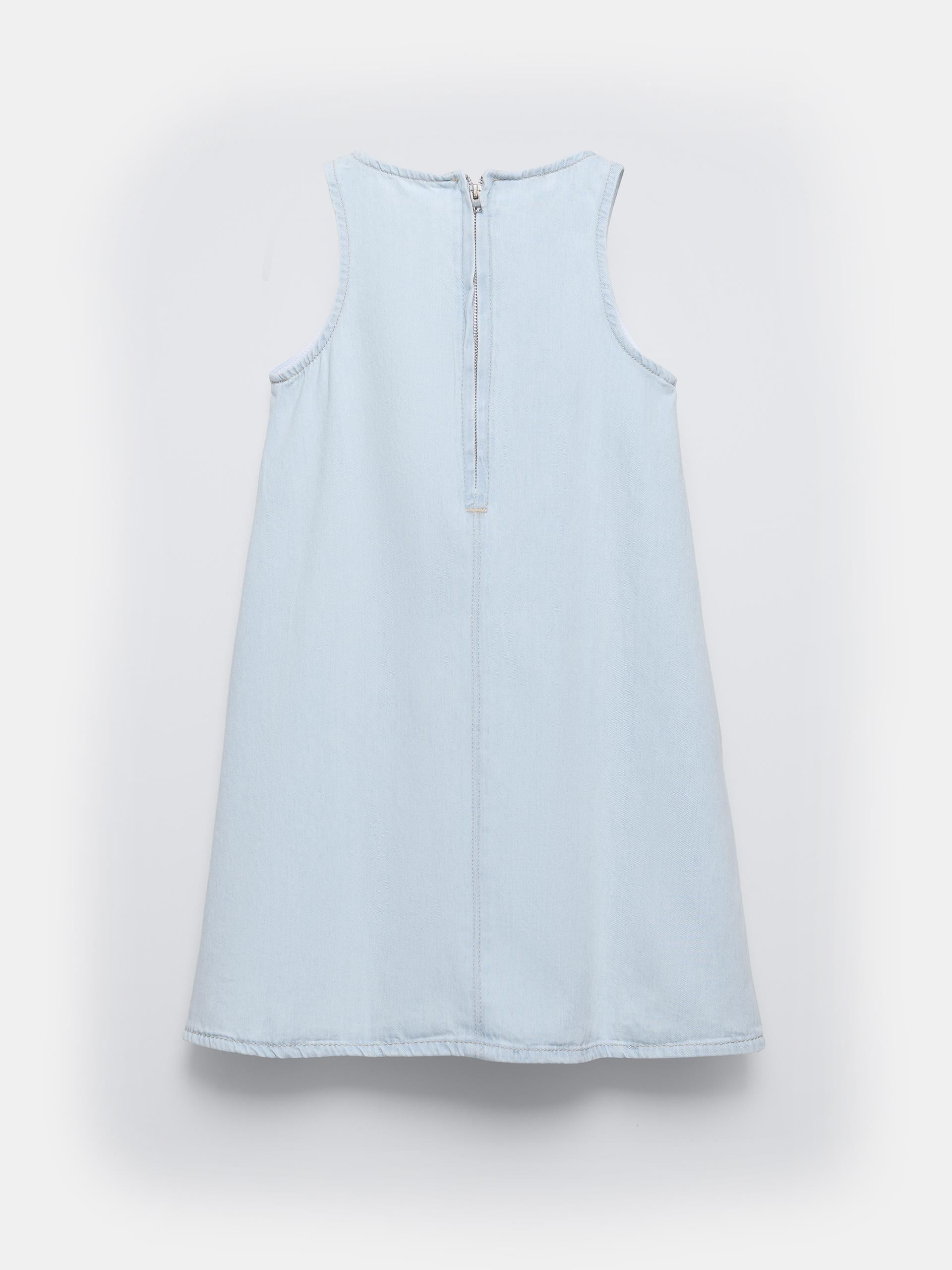 ZR Mavi Denim Kız Çocuk Elbise