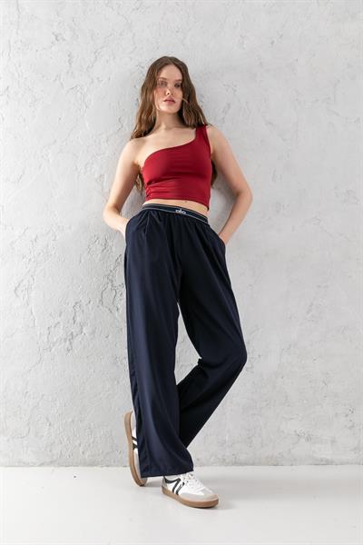 ALO Palazzo  Lacivert Spor Pantolon