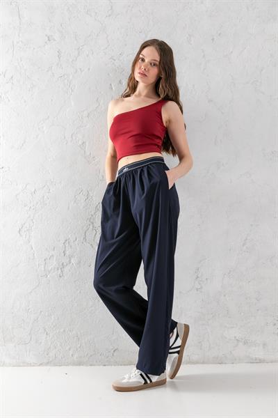 ALO Palazzo  Lacivert Spor Pantolon
