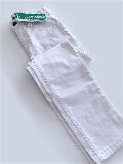 Benetton Beyaz Erkek Çocuk Gabardin Pantolon