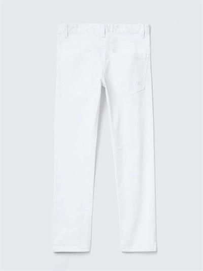Benetton Beyaz Erkek Çocuk Gabardin Pantolon