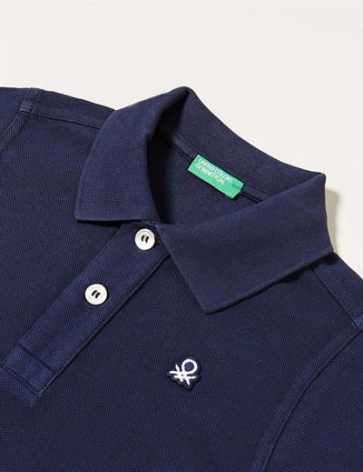 Benetton Çocuk Lacivert Polo Yaka T-Shirt