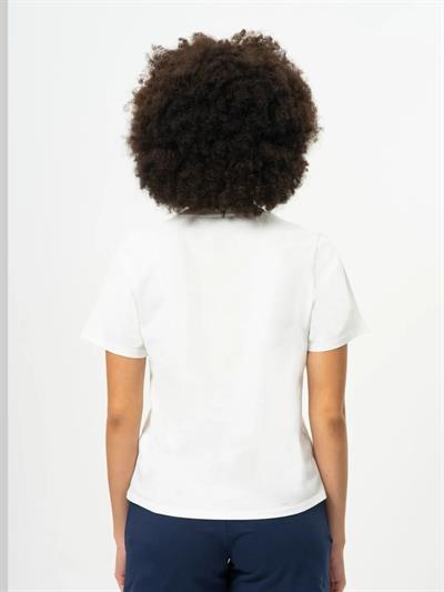 Benetton Ekru Baskılı Kadın Kısakol T-Shirt