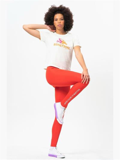Benetton Kırmızı Kadın Tayt Spor Active Giyim