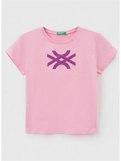 Benetton Kız Çocuk Pembe T-Shirt