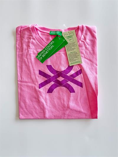 Benetton Kız Çocuk Pembe T-Shirt
