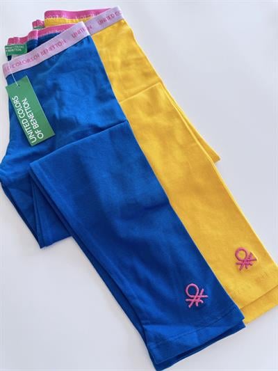 Benetton Mavi Kız Çocuk Penye Tayt