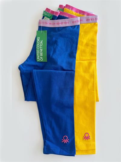 Benetton Mavi Kız Çocuk Penye Tayt