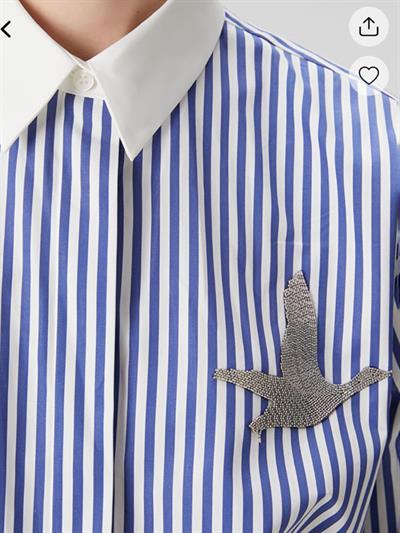 BYMN lacivert Çizgili Gömlek